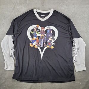 Disney‎ Kingdom Hearts Sora 02 Mesh Jersey Long Sleeve Shirt Womens XL